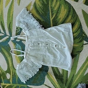 NWT LARGE Off The Shoulder Lace Top